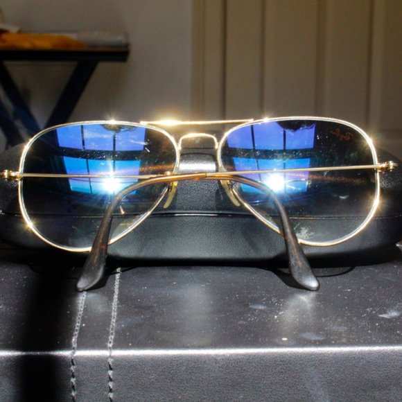 RayBan Large Aviators Brown Gradient 58 mm Lens - Picture 4 of 9